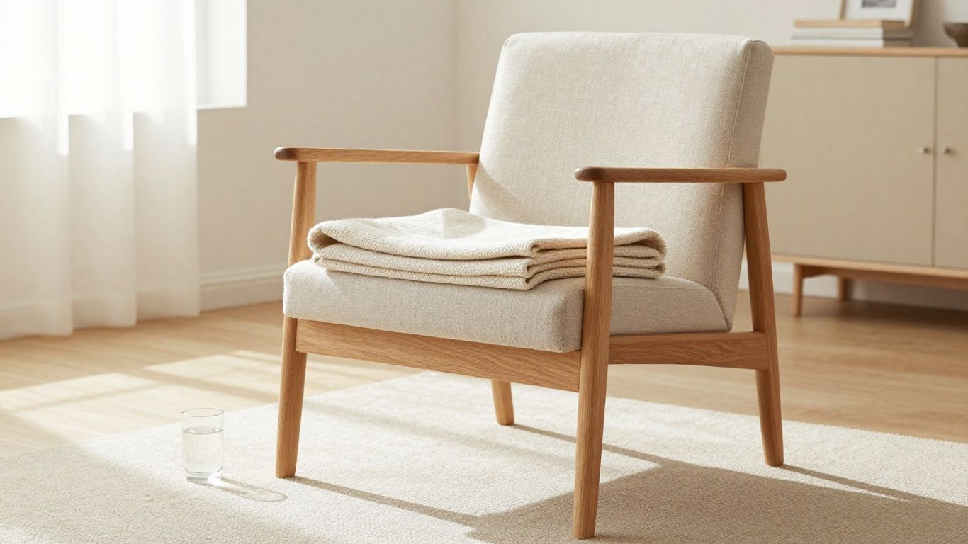 Stable chair in a bright home practice space