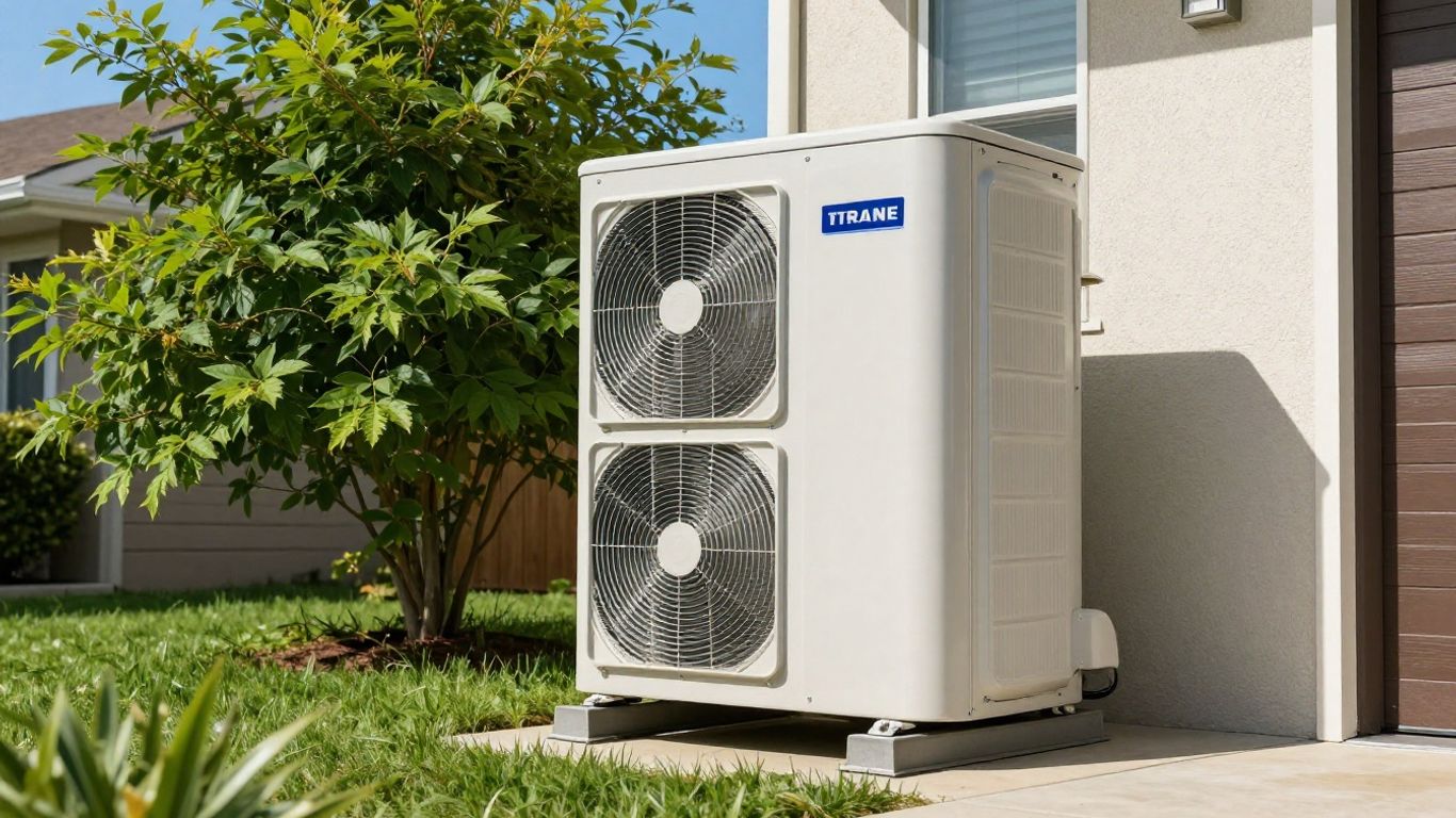 Trane AC unit on a house exterior