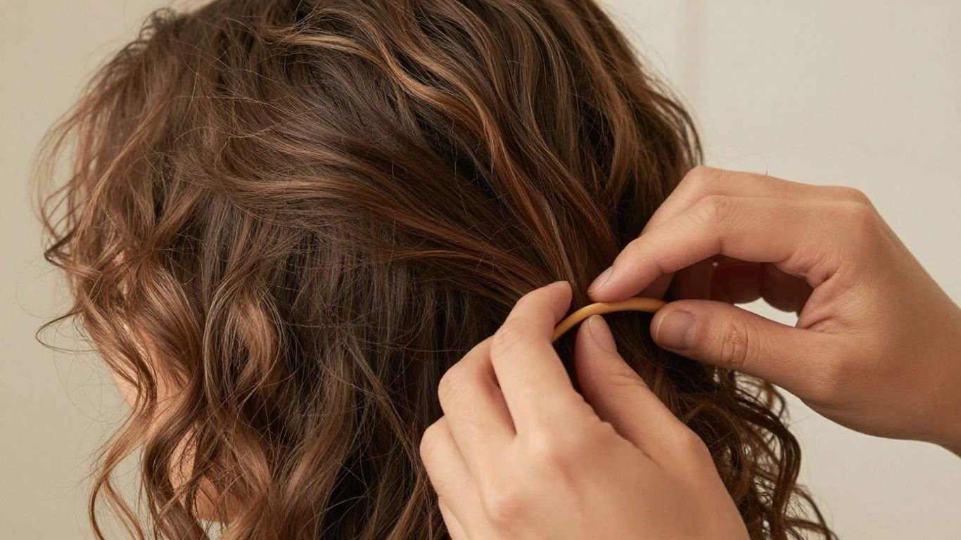Soft edge styling on mixed curls