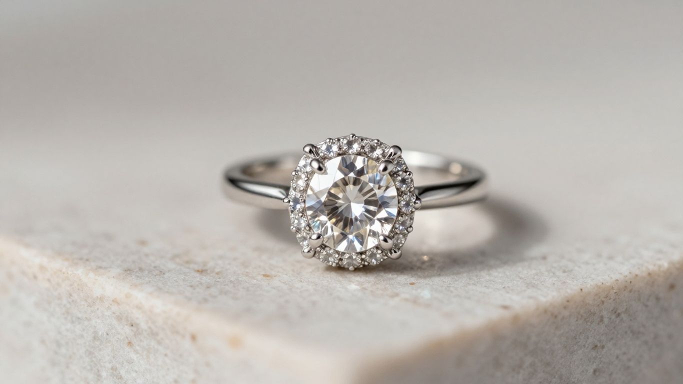 Hidden halo ring viewed from angled side