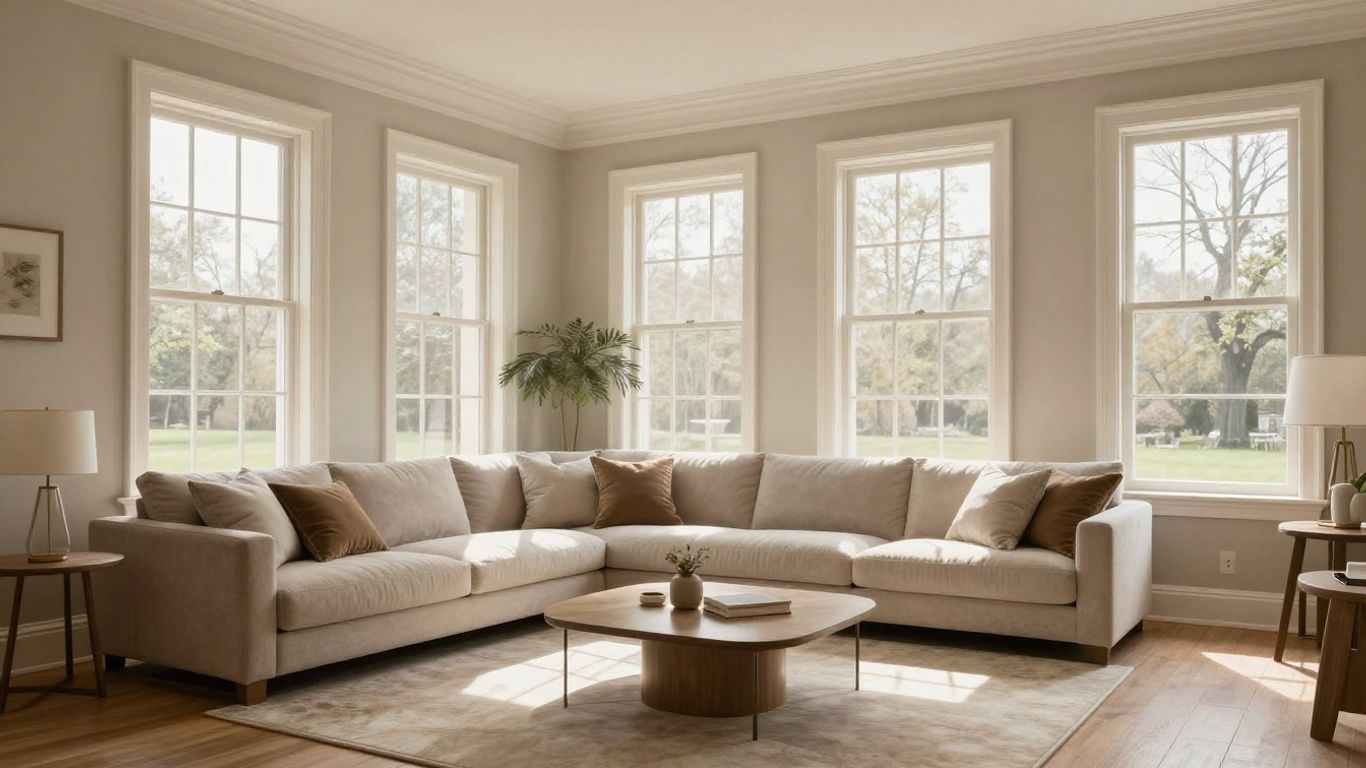 Rivershyre Interior Painting: Freshly painted living room.