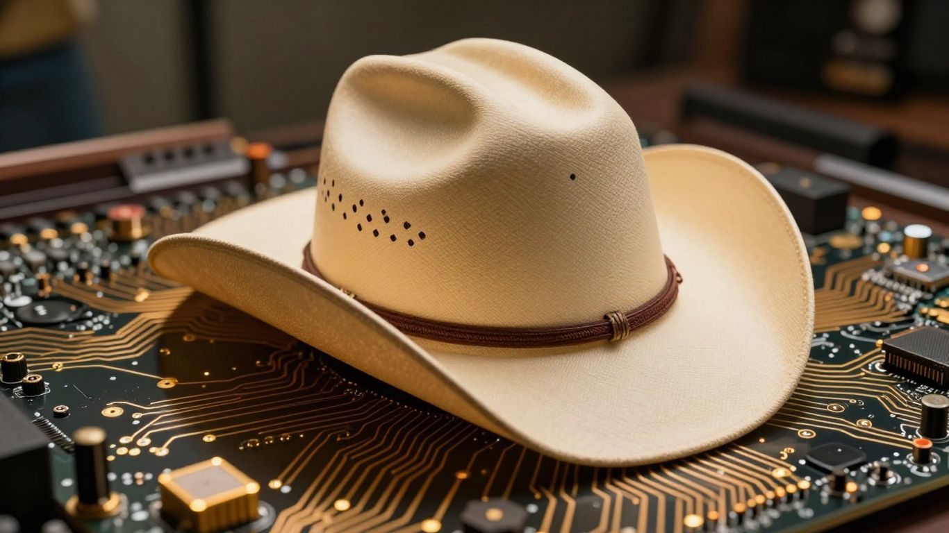 AI and country music merge visually.