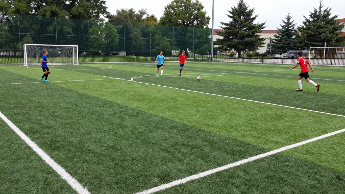 Players comparing a futsal court and outdoor field