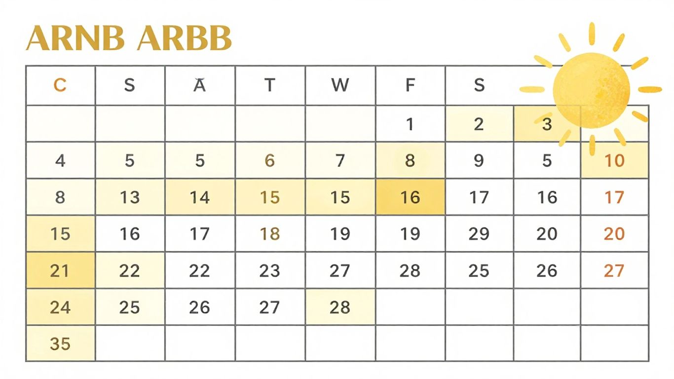 Airbnb calendar with early bird discount highlights.
