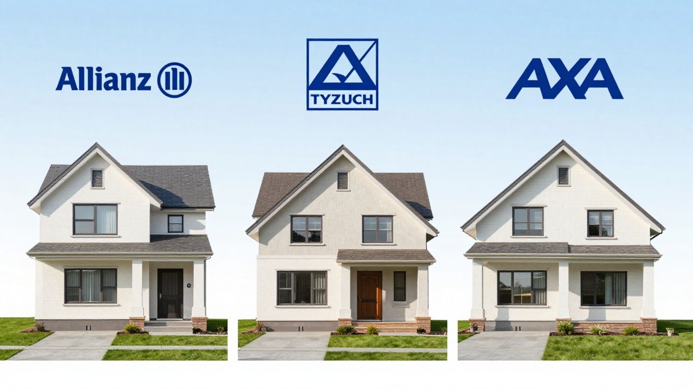 Comparativa de seguros de hogar Allianz, Zurich y AXA.