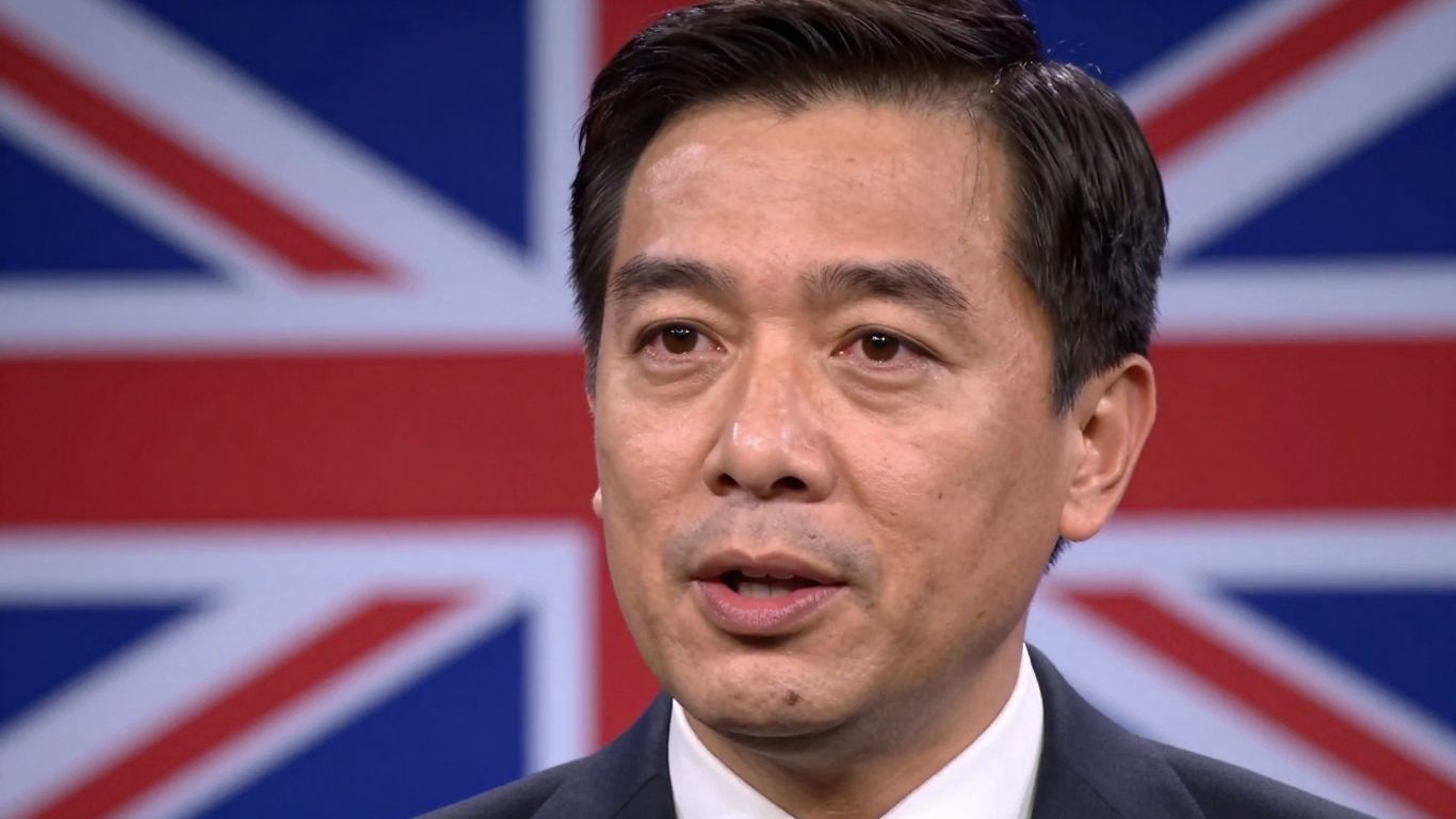 Person speaking clearly, British accent finance.