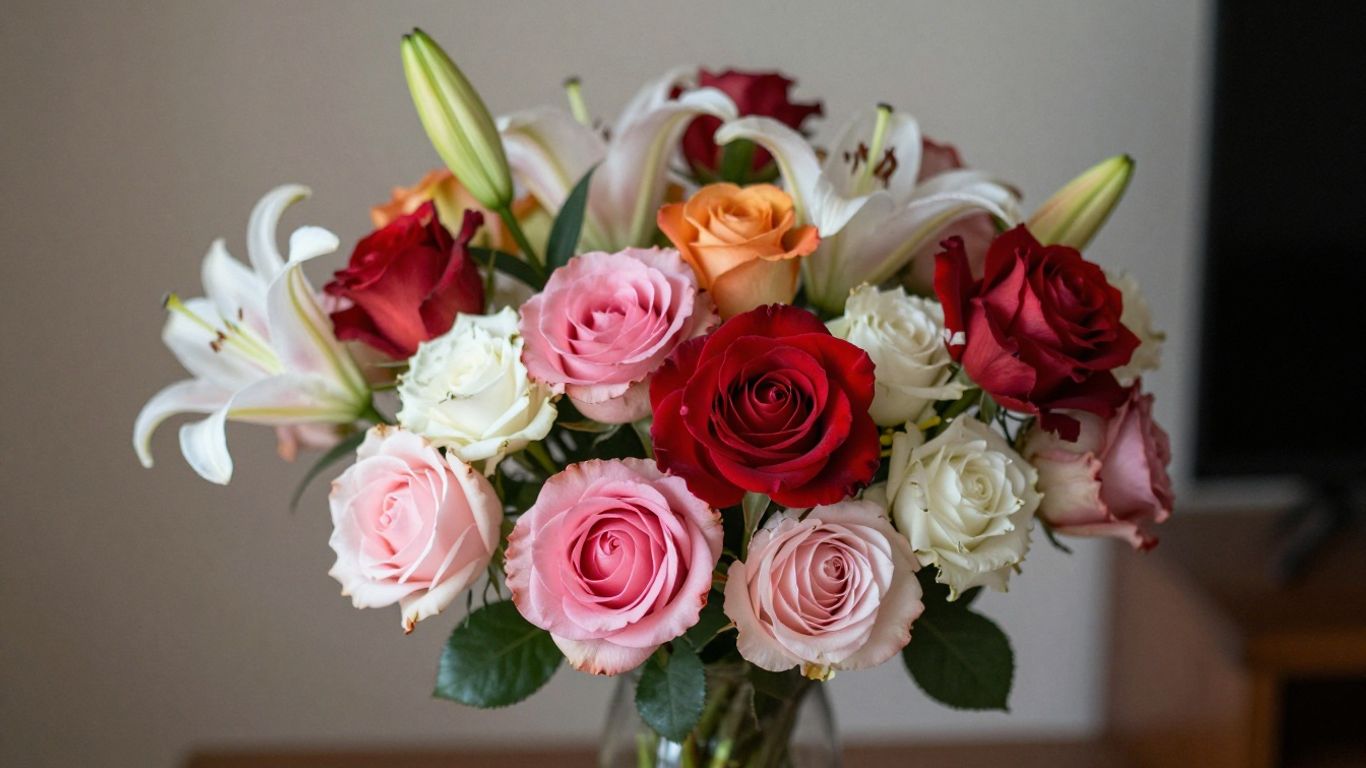 FTD Flowers bouquet with roses and lilies