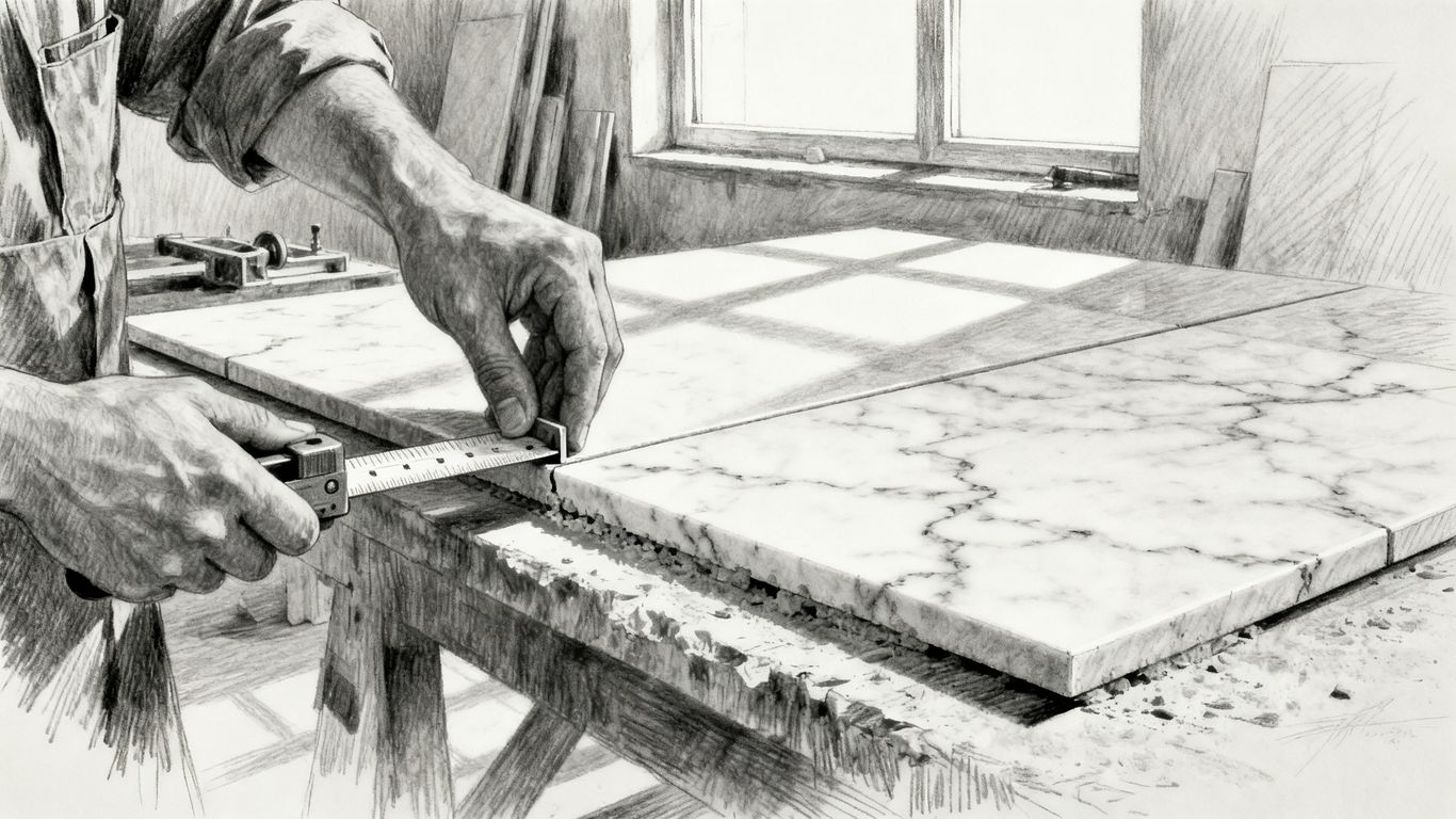 Professional checking stone tiles
