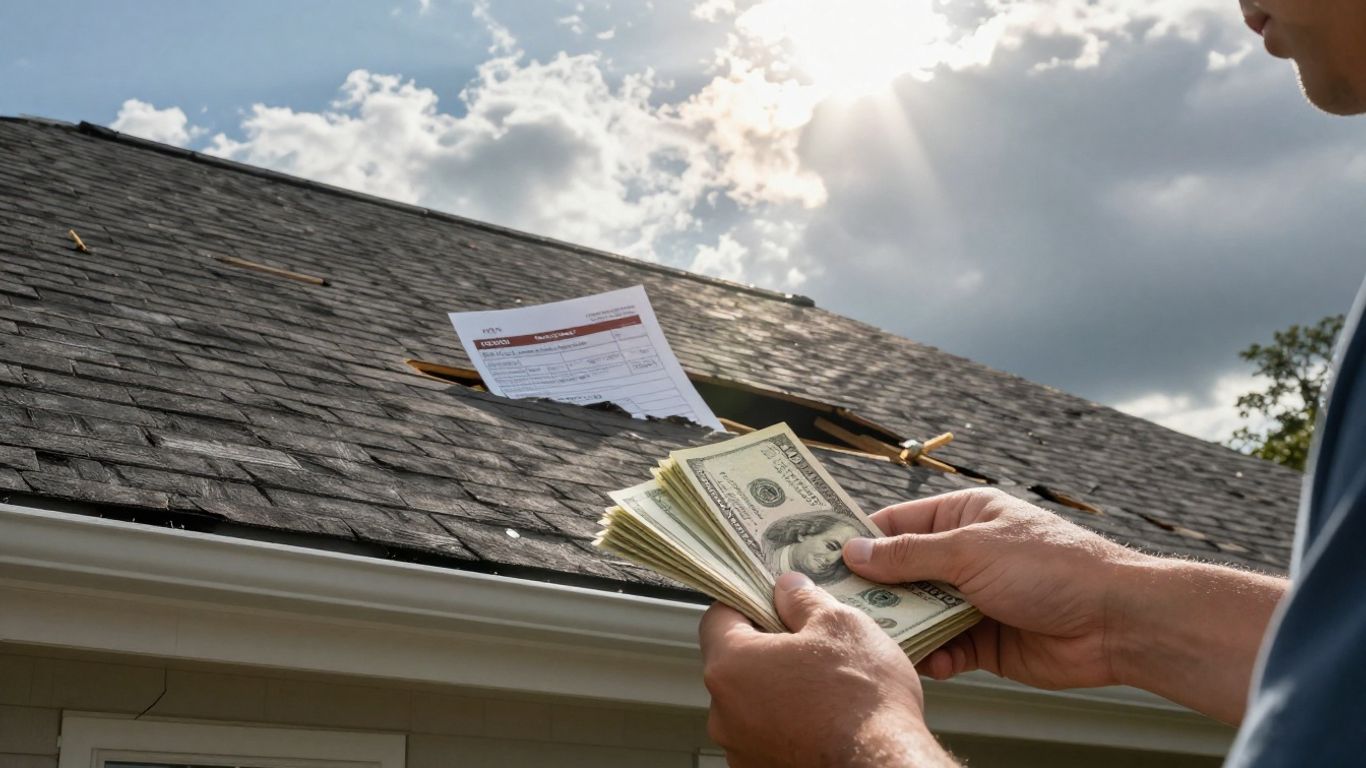 Homeowner with money for storm damage repairs