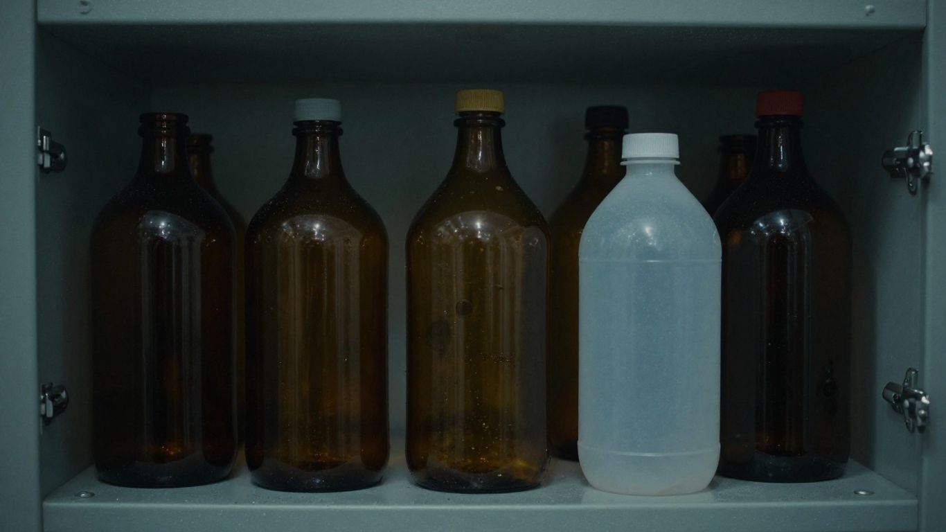 Lubricants stored in dark cool place