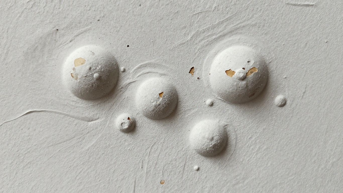 Bubbling plaster on a wall