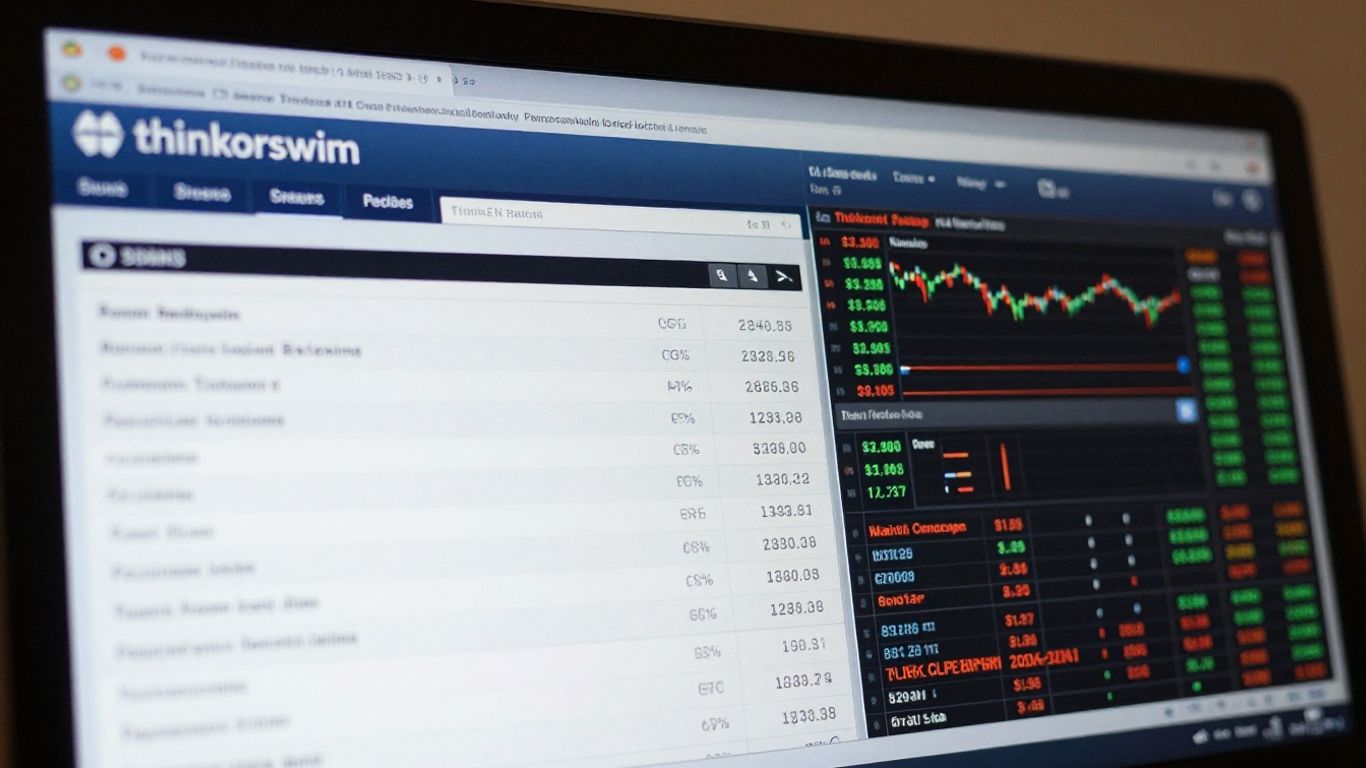 thinkorswim desktop trading platform interface on screen
