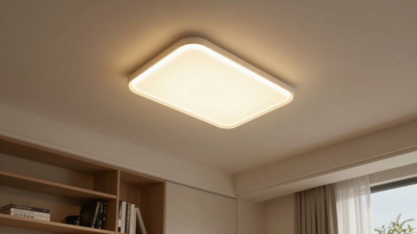 Stylish Dunelm ceiling light fixture in a modern living room.