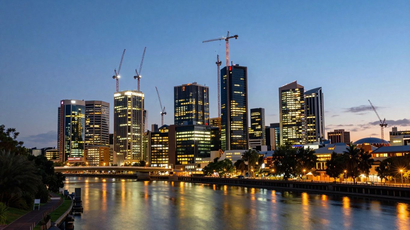 Adelaide cityscape at dusk, reflecting urban growth and development.