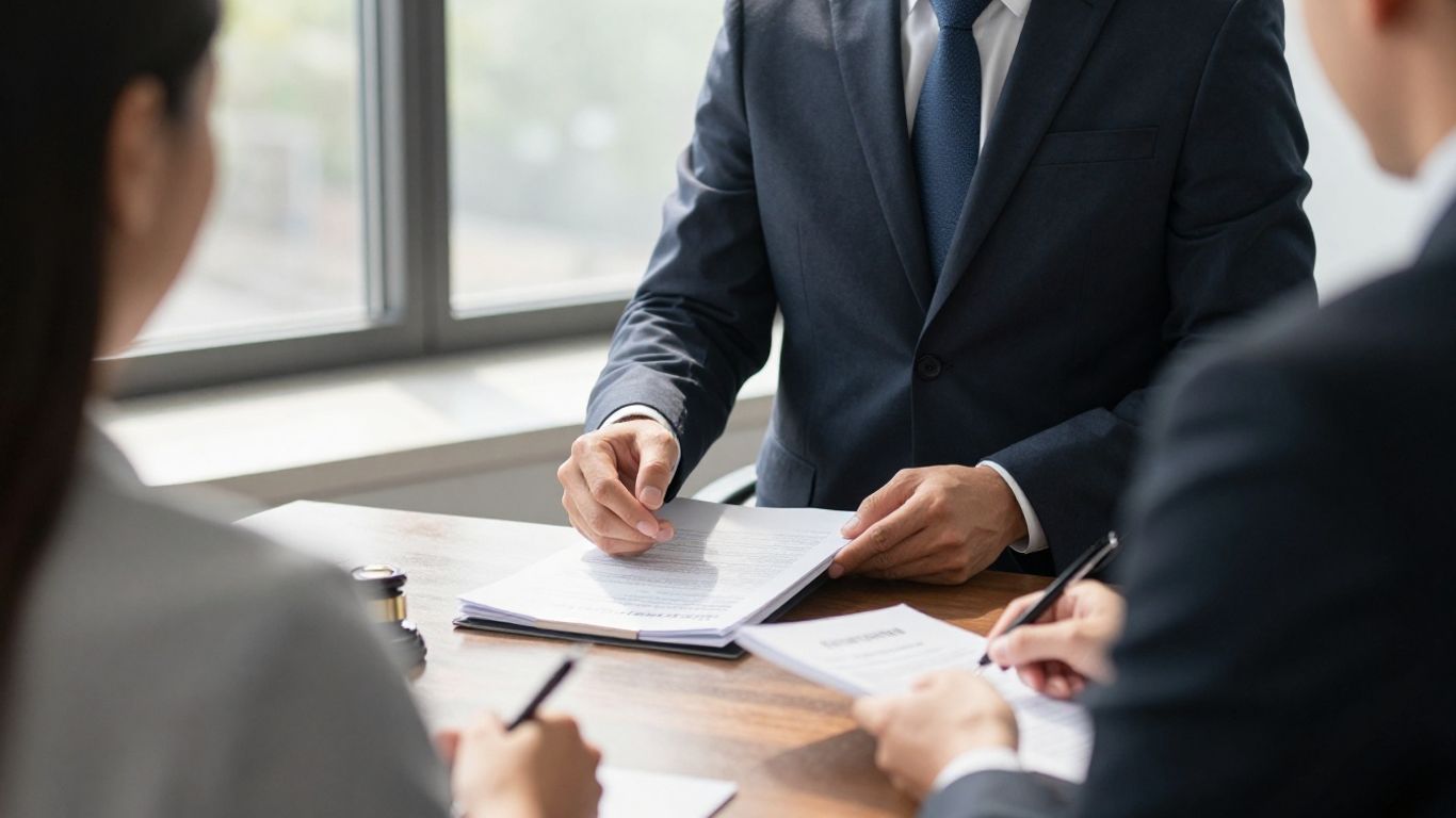 Attorney and client shaking hands, immigration law.