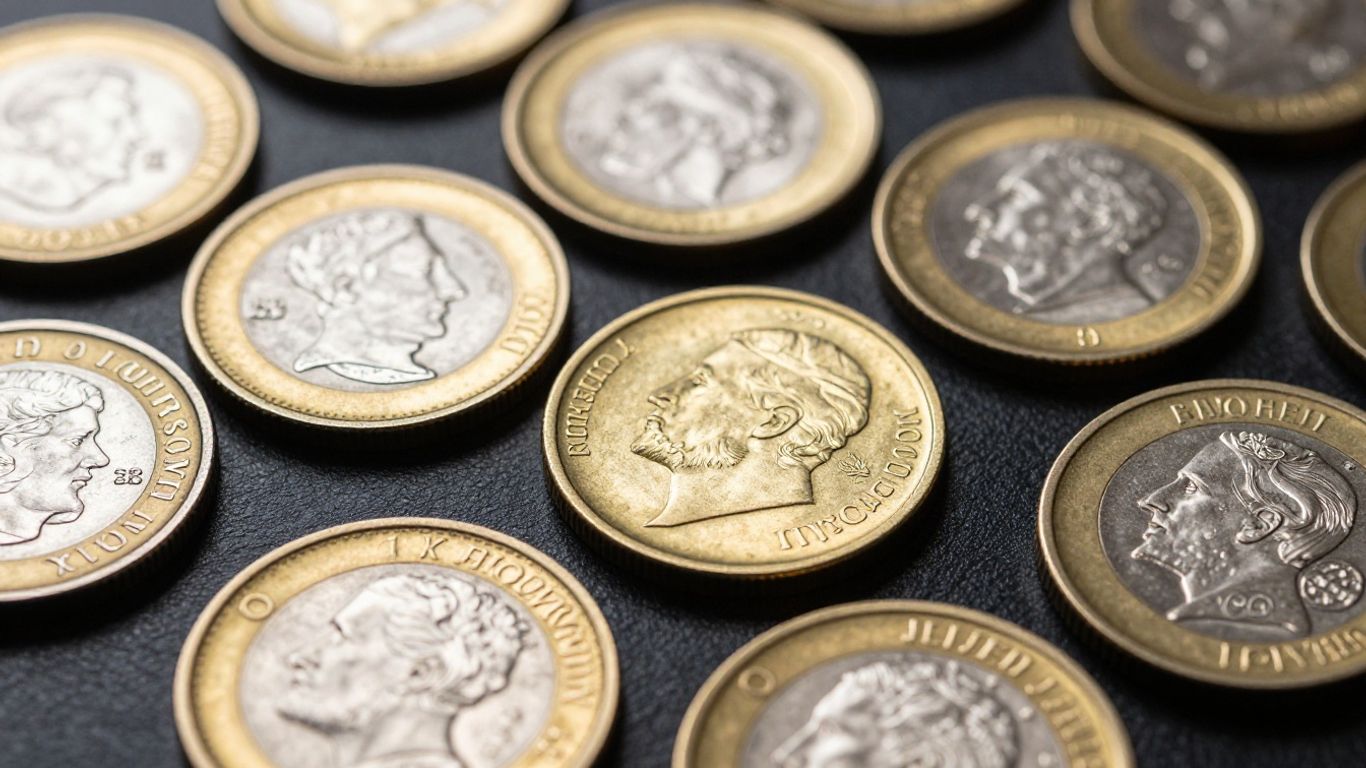 Collection of valuable test piece coins for sale.