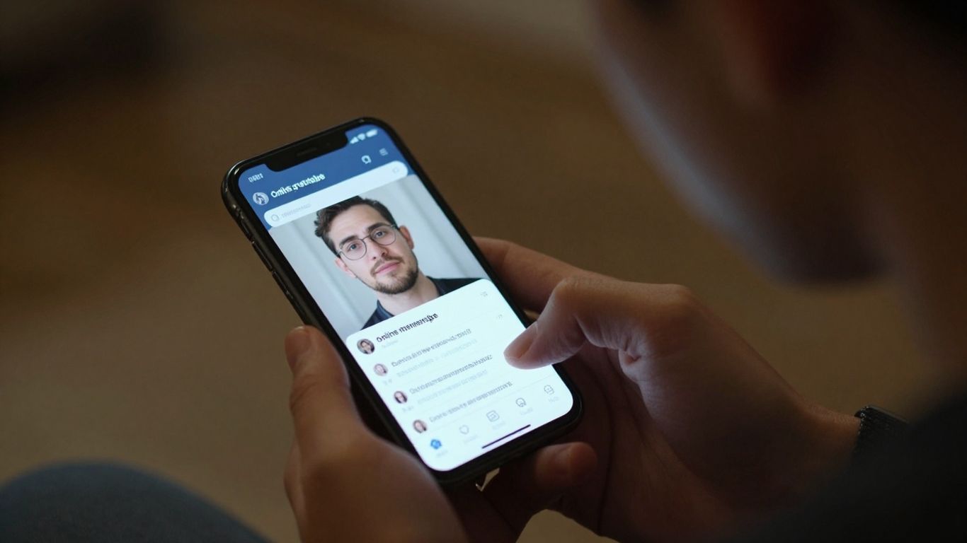 Person undersøger sælgerprofil på online markedsplads.