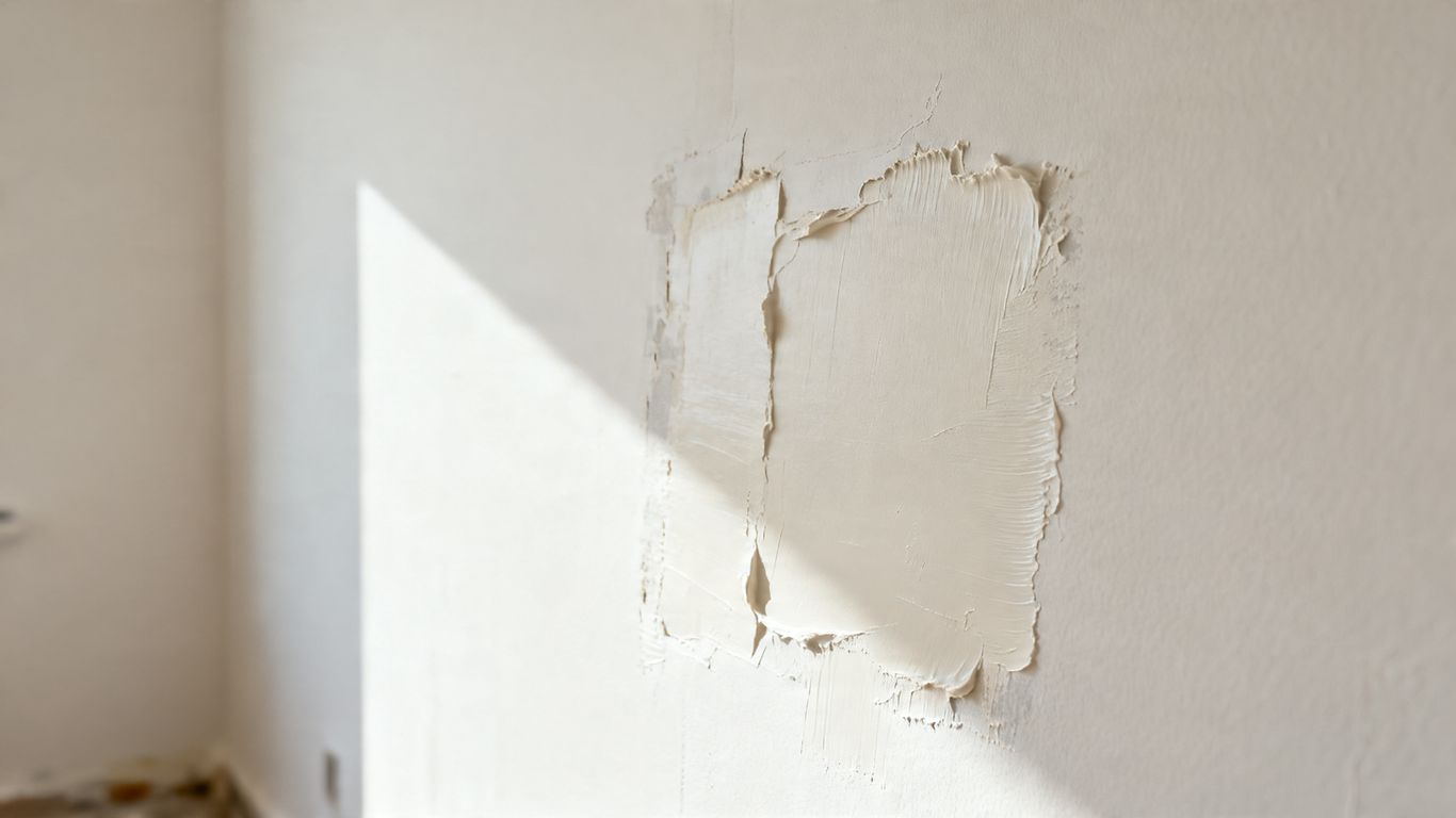 Drywall patch ready for painting.