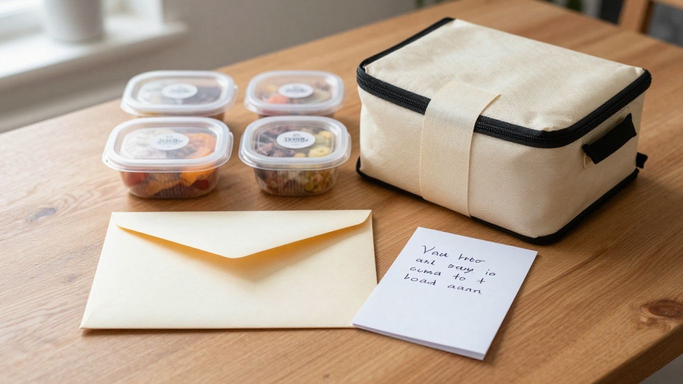 Frozen home-cooked meals arranged for gifting