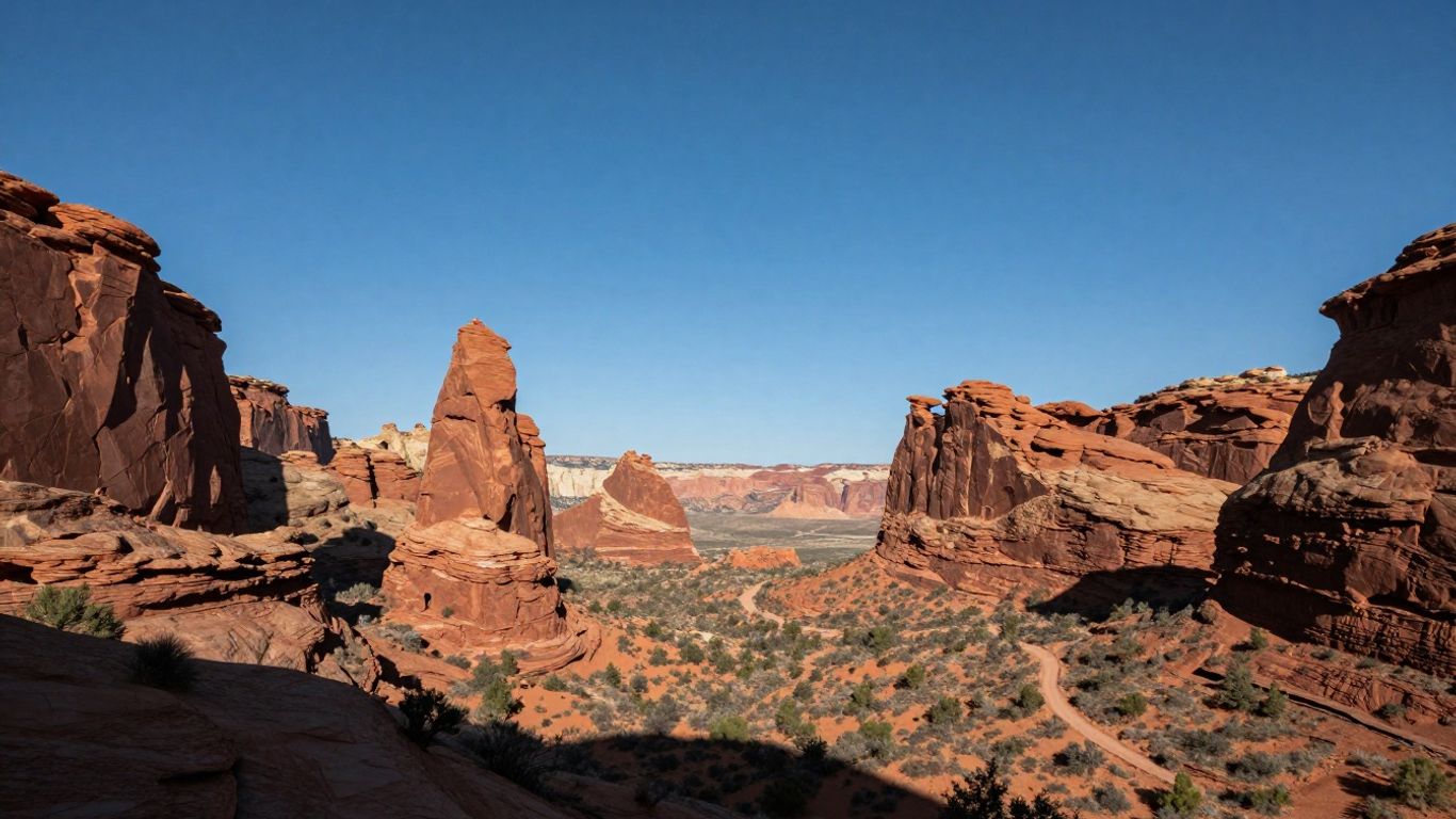 Utah's majestic red rock canyons and desert landscapes.