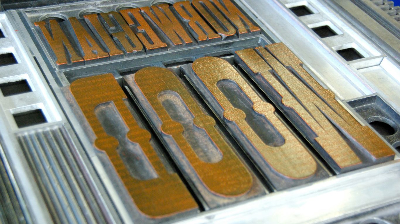 a machine that has some type of type on it