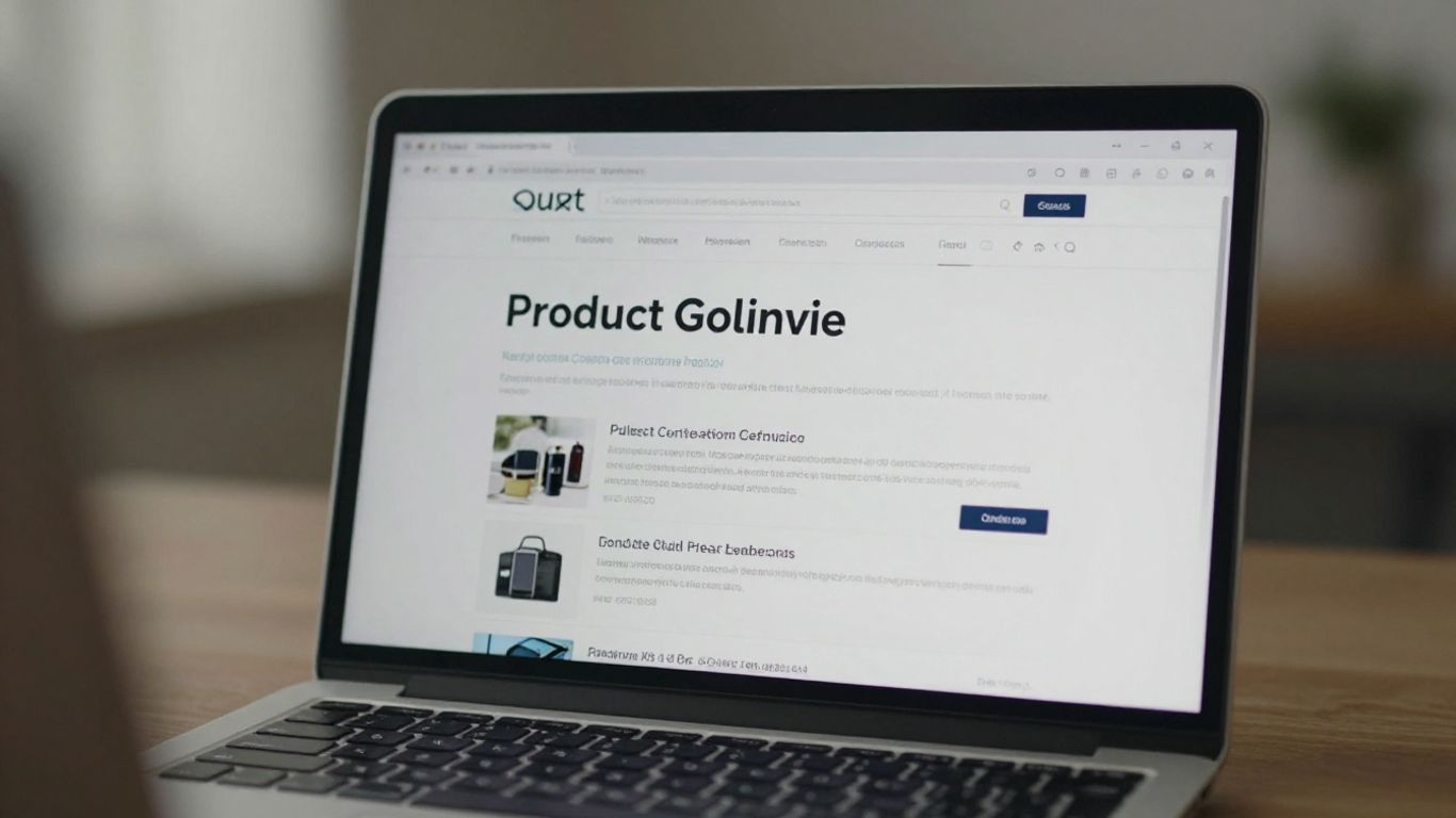 Laptop screen showing an Amazon product title.