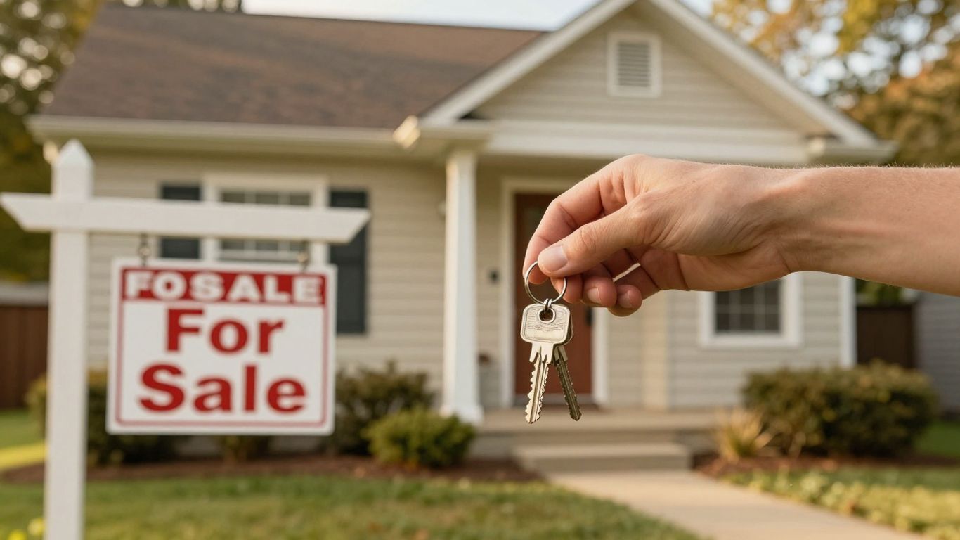 Michigan house with keys, ready for purchase.