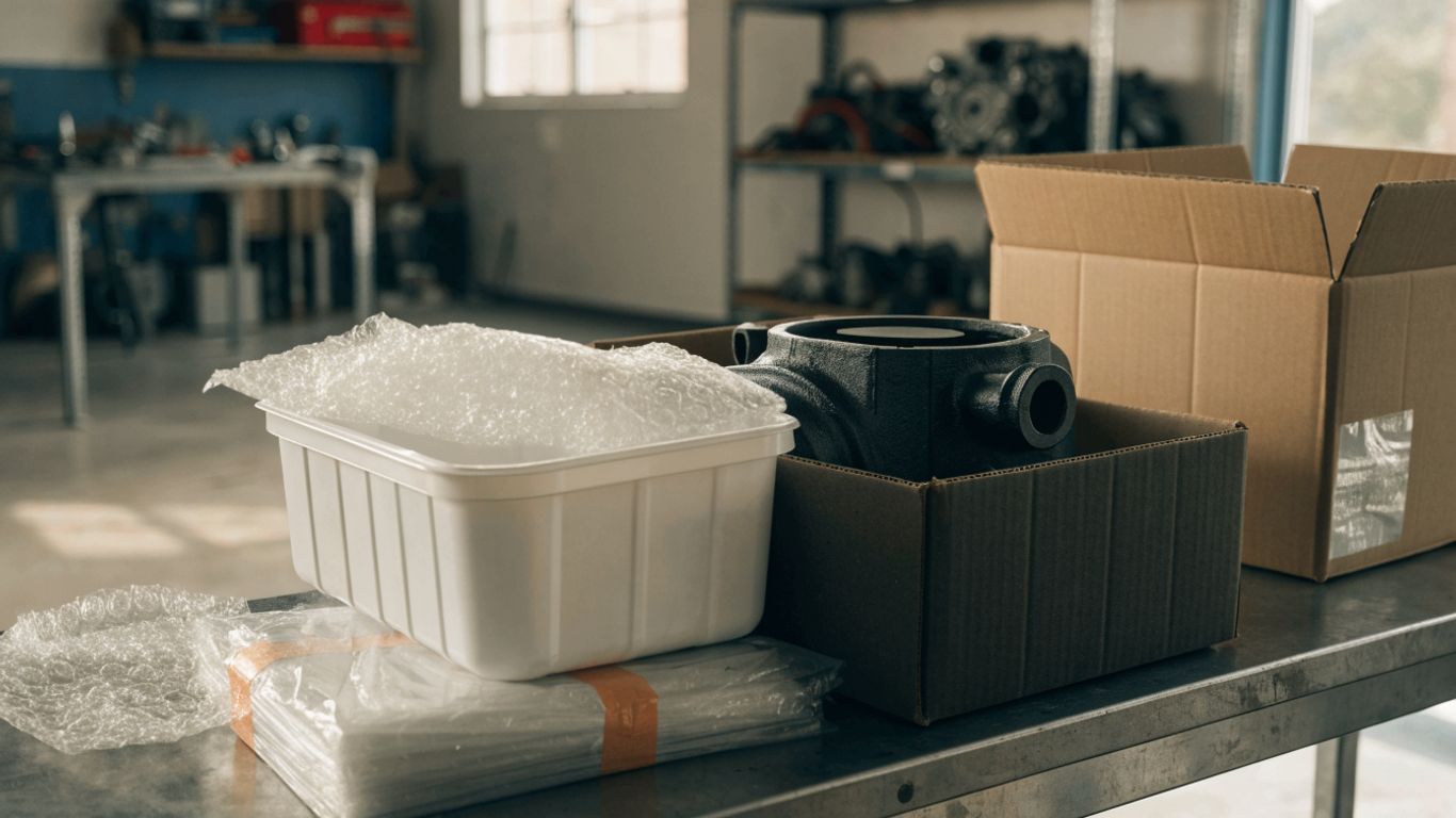Parts package prepared for delivery in Australia