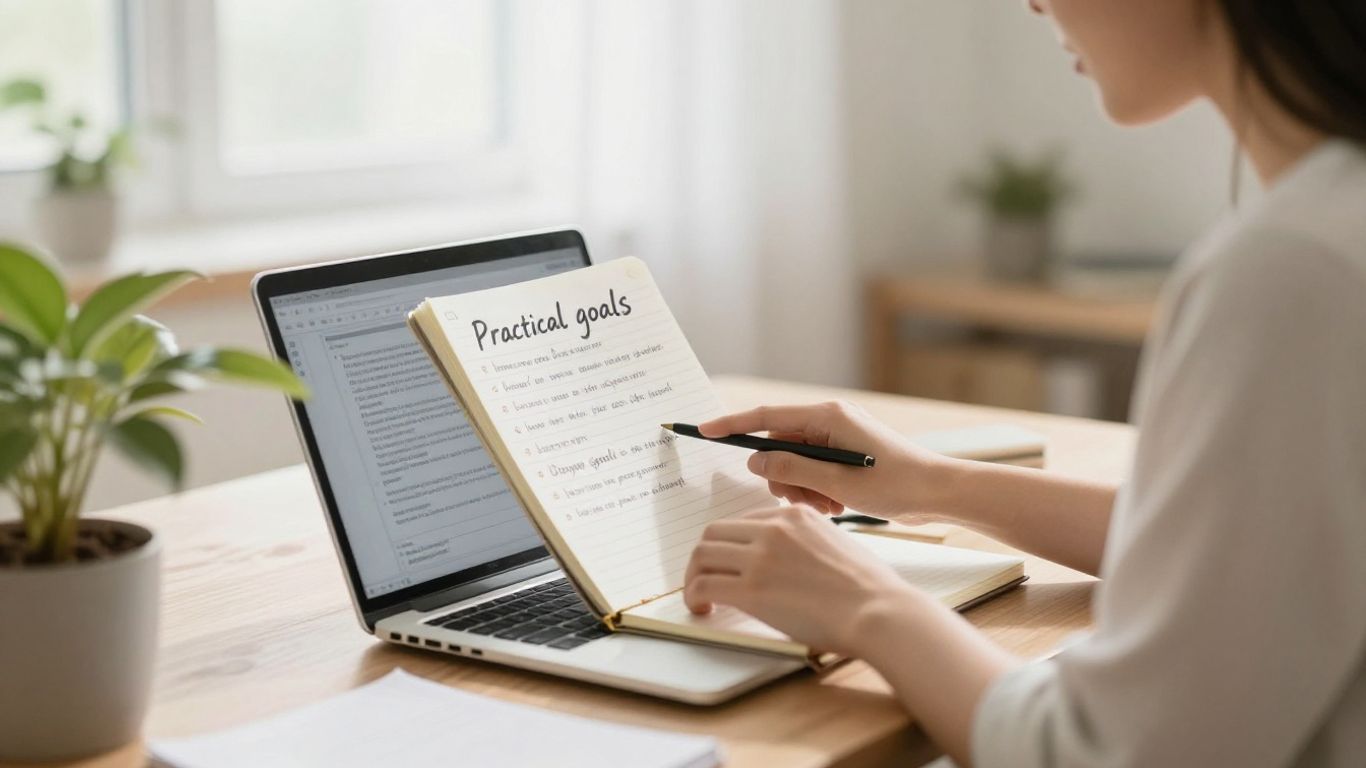 Person visualizing a clear financial plan