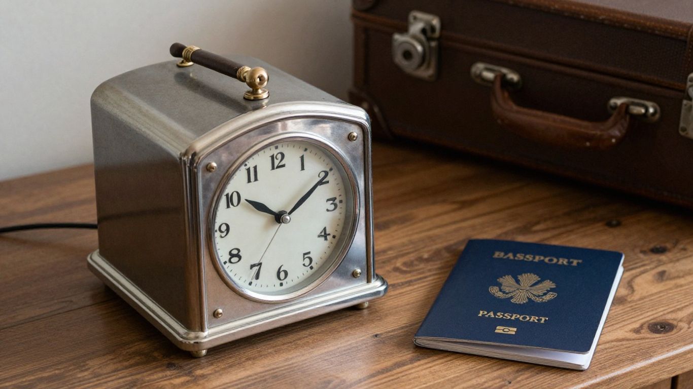 A clock showing booking times