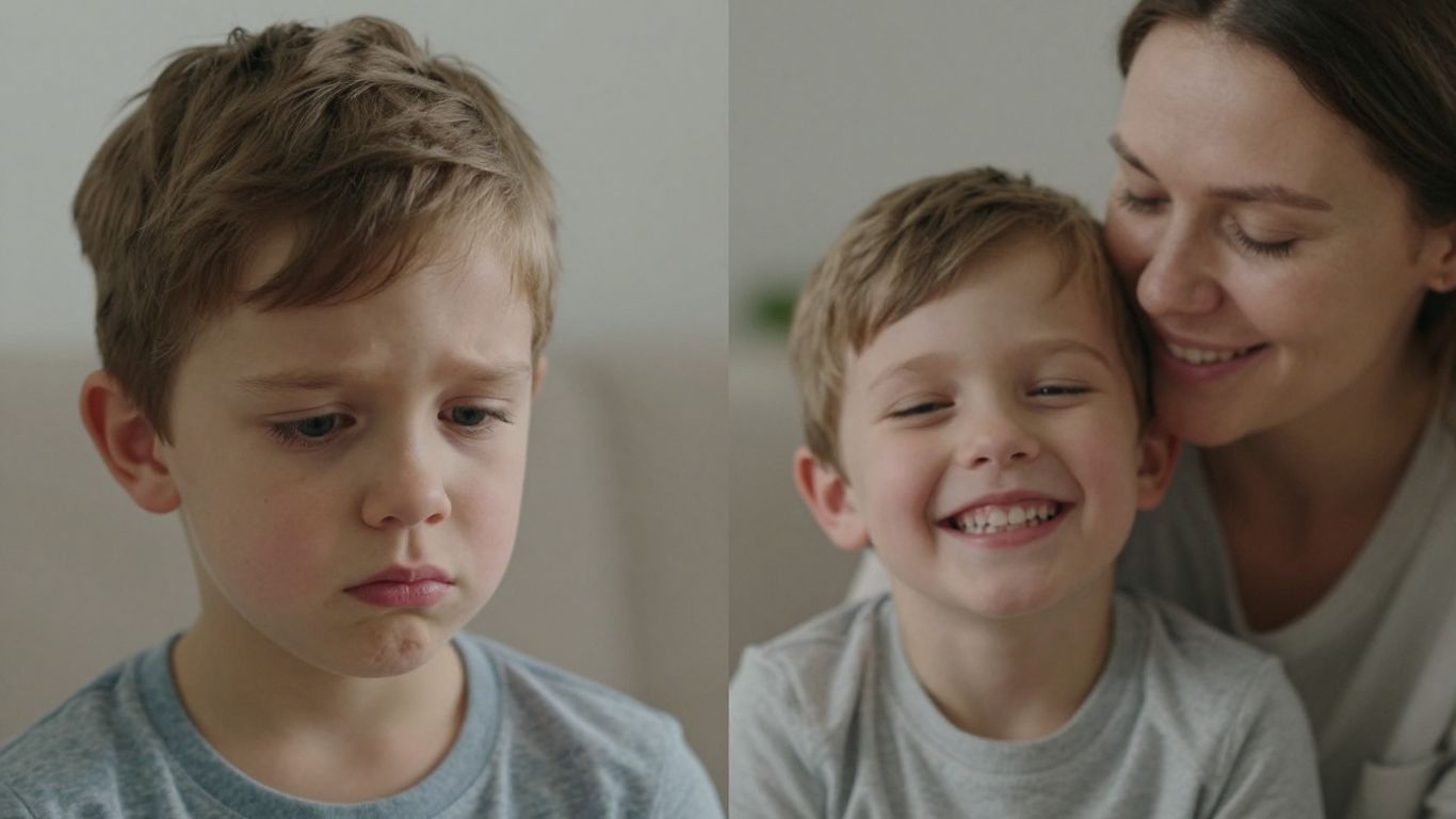 Kind dat steun krijgt tijdens een scheiding van ouders.