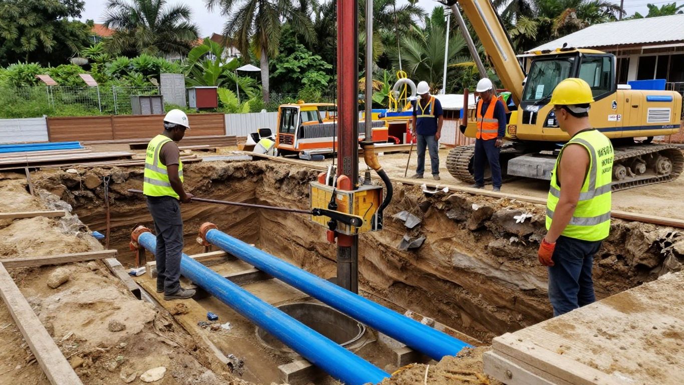 Borehole investigation beside deep excavation