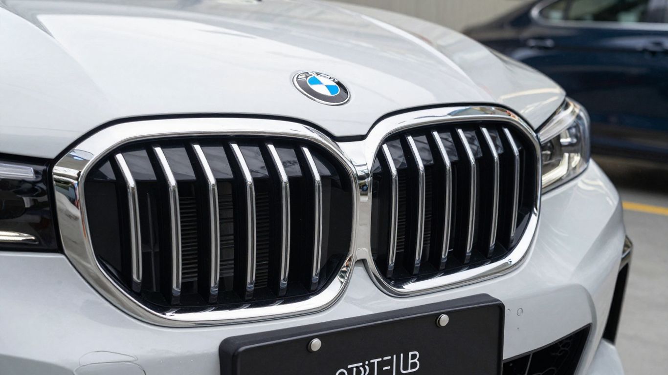 BMW car at a dealership for trade-in.