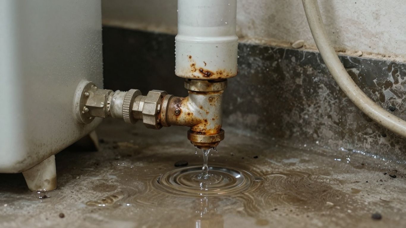 Water heater leaking water onto floor