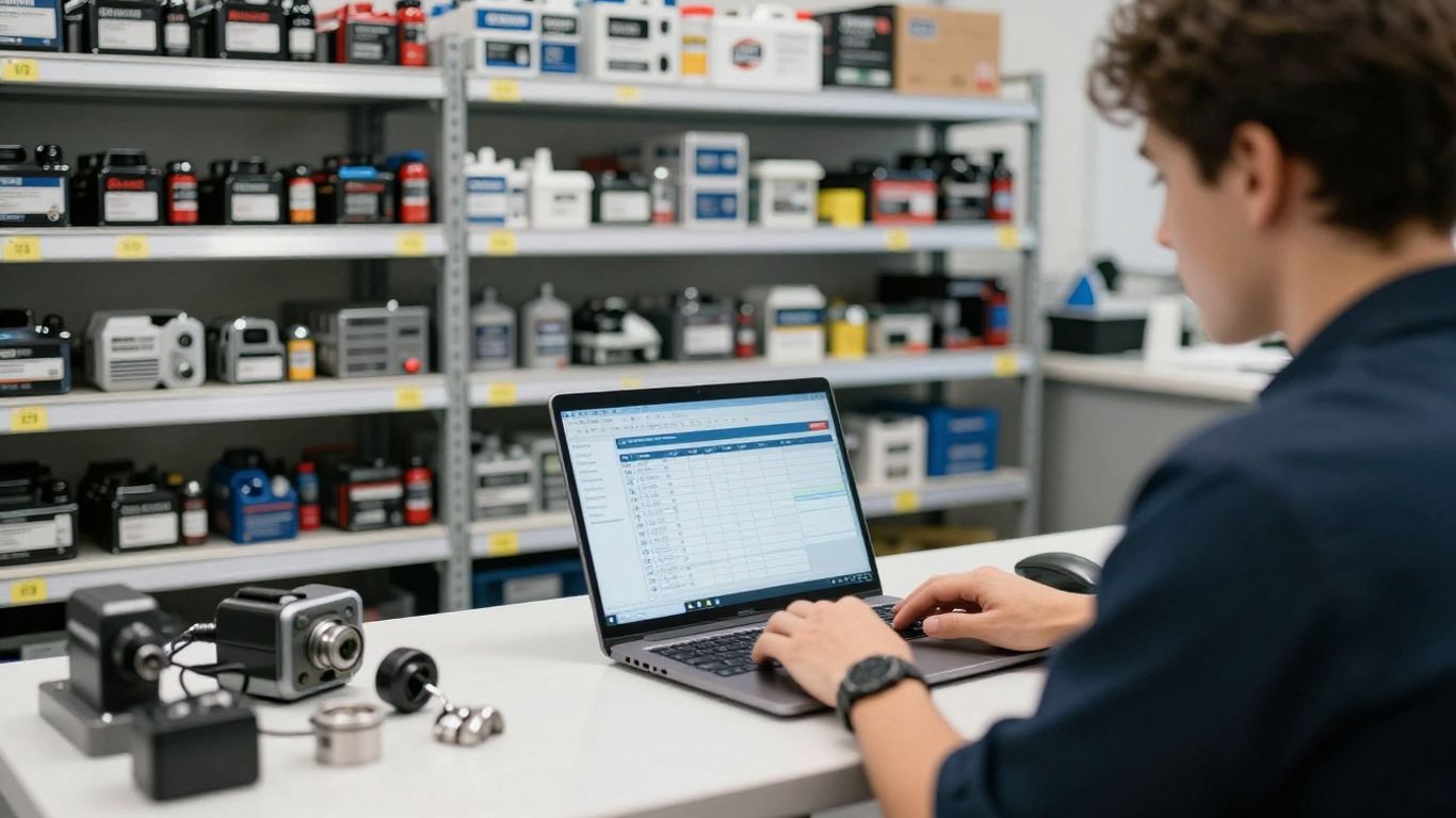 Mechanic reviewing part quality on a professional workbench