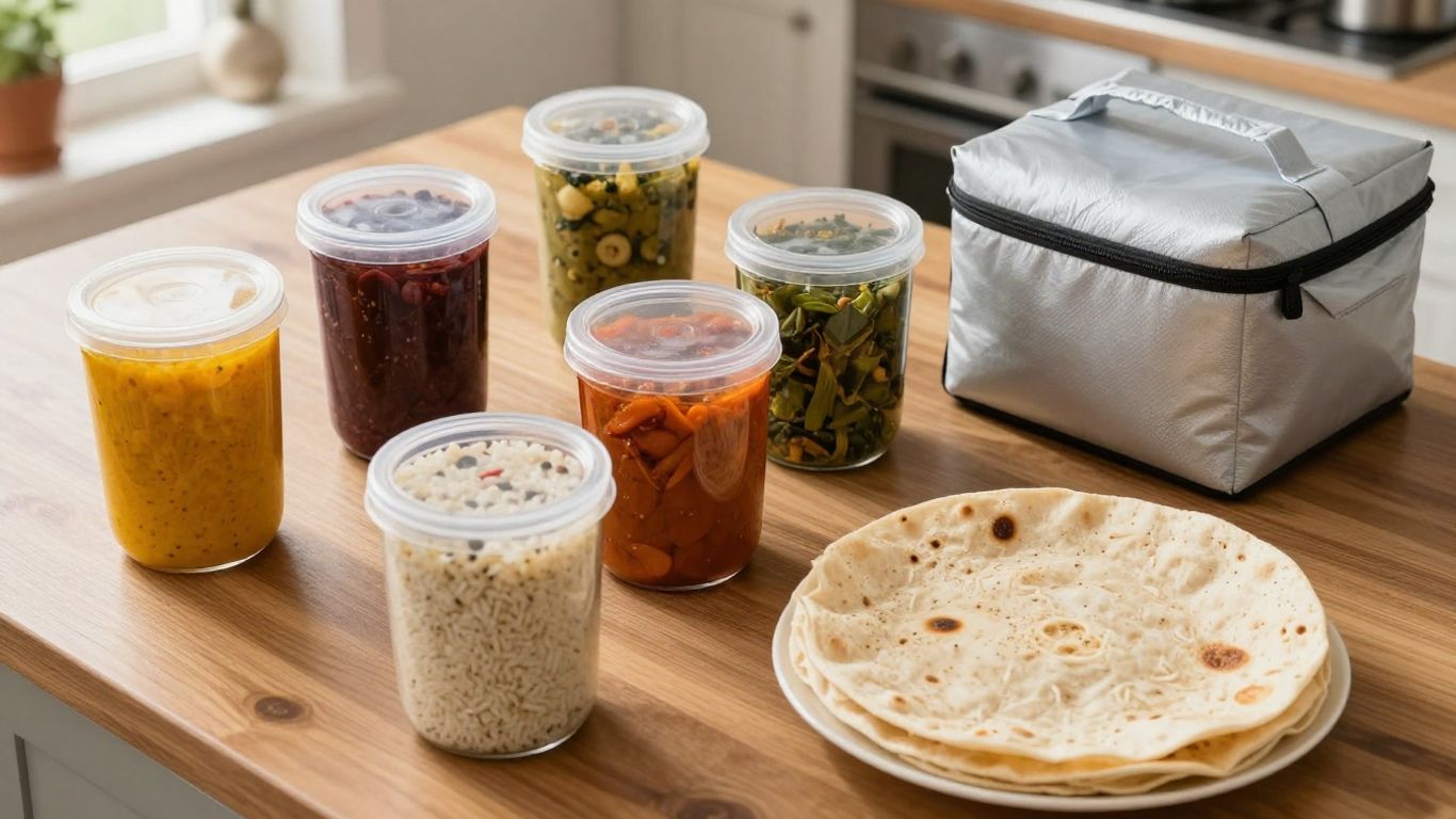 Indian meal boxes arranged for delivery