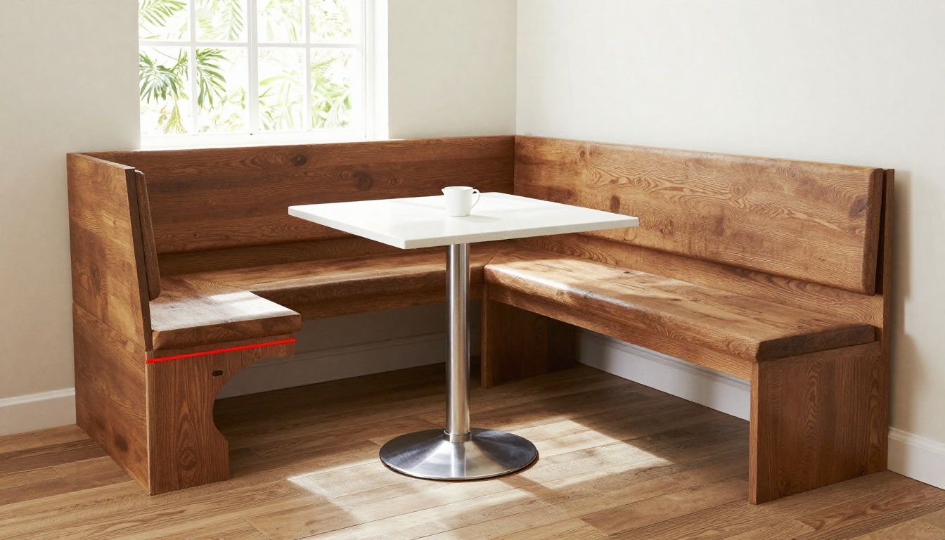Diagram showing the optimal balance between cabinet depth and required knee clearance for island seating