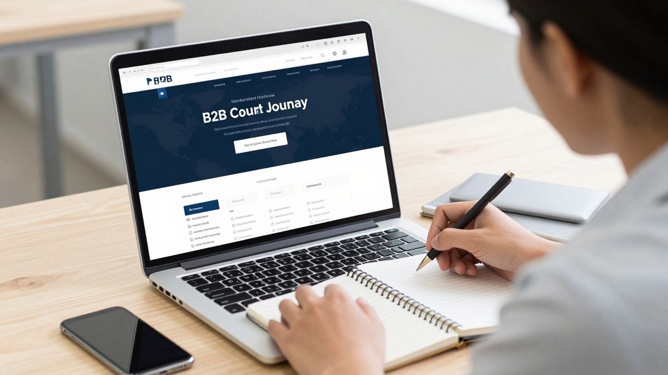 B2B website conversion planning on laptop