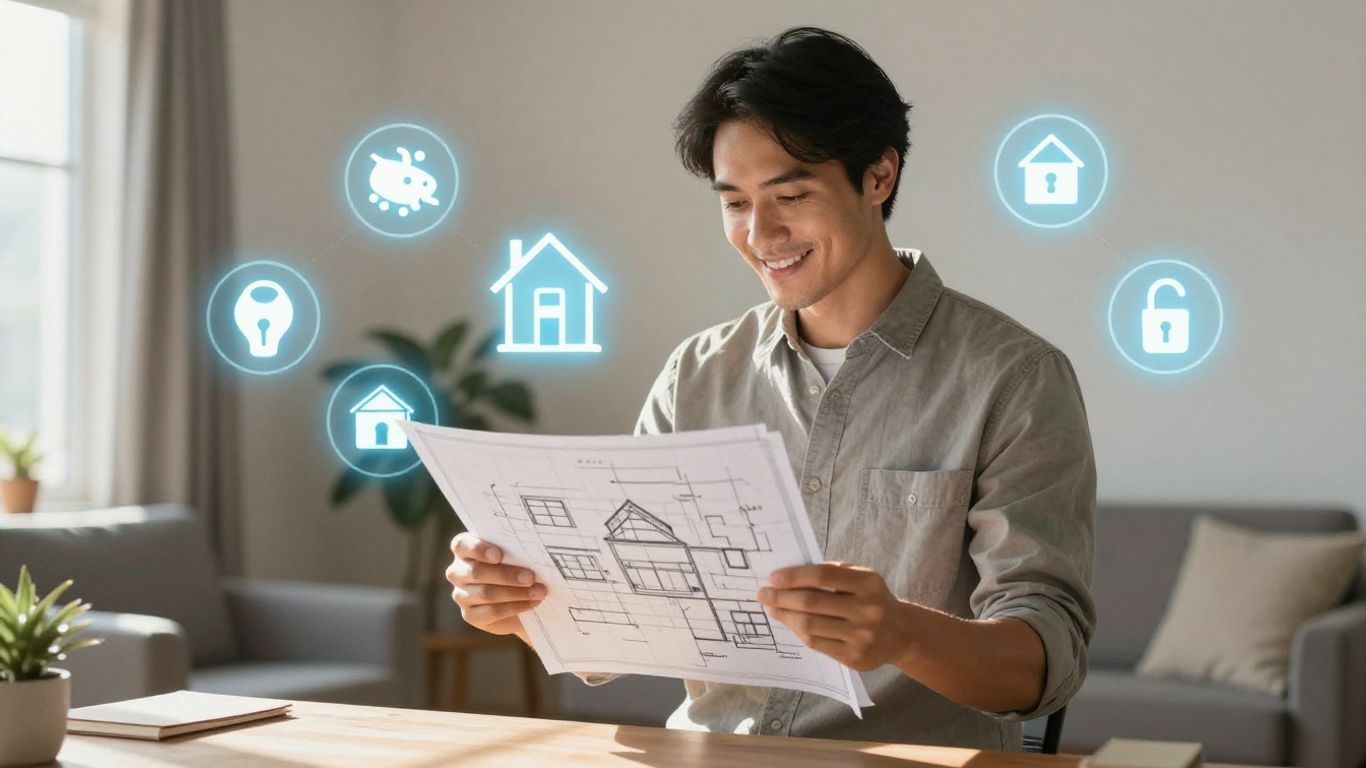 Persona comparando seguros de hogar para ahorrar dinero.