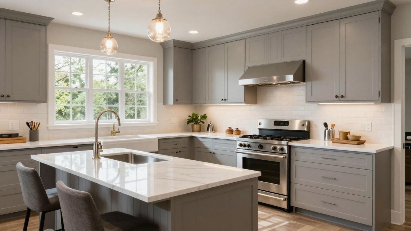 Beautifully remodeled custom kitchen in Berkeley Lake, Georgia.
