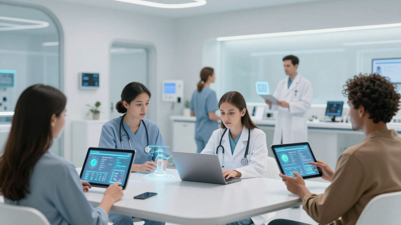 Patients using digital health platforms and virtual assistants.