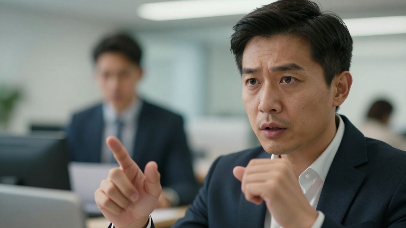 Salesperson closing a deal with urgency.