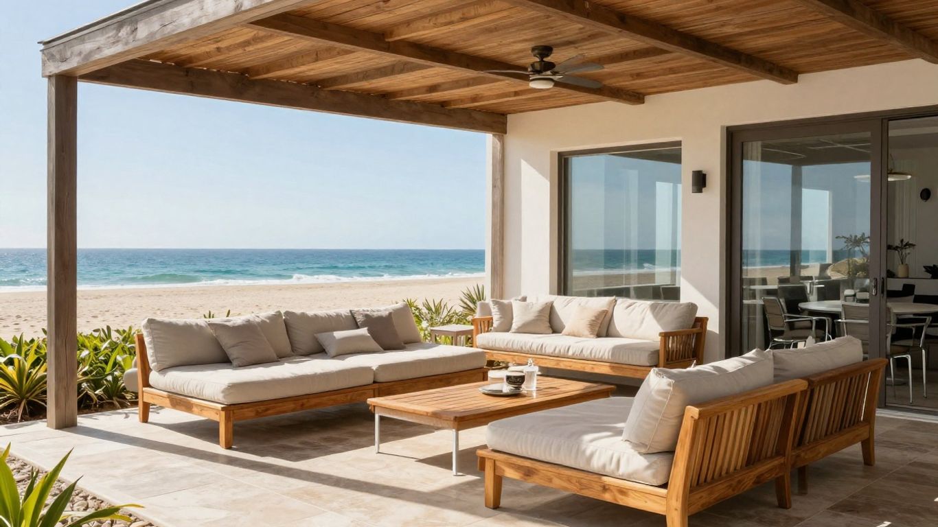 beachfront airbnb furnishing materials