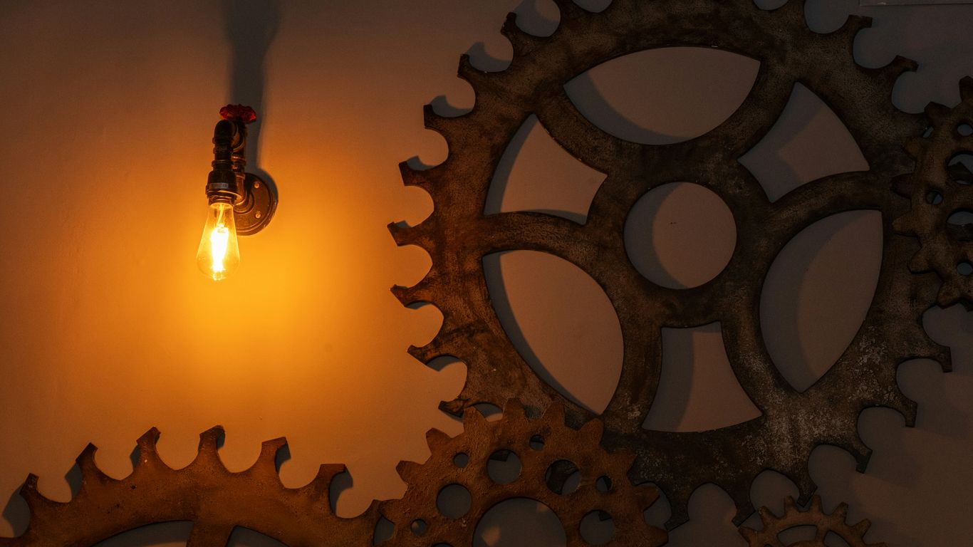 A light that is on in a room