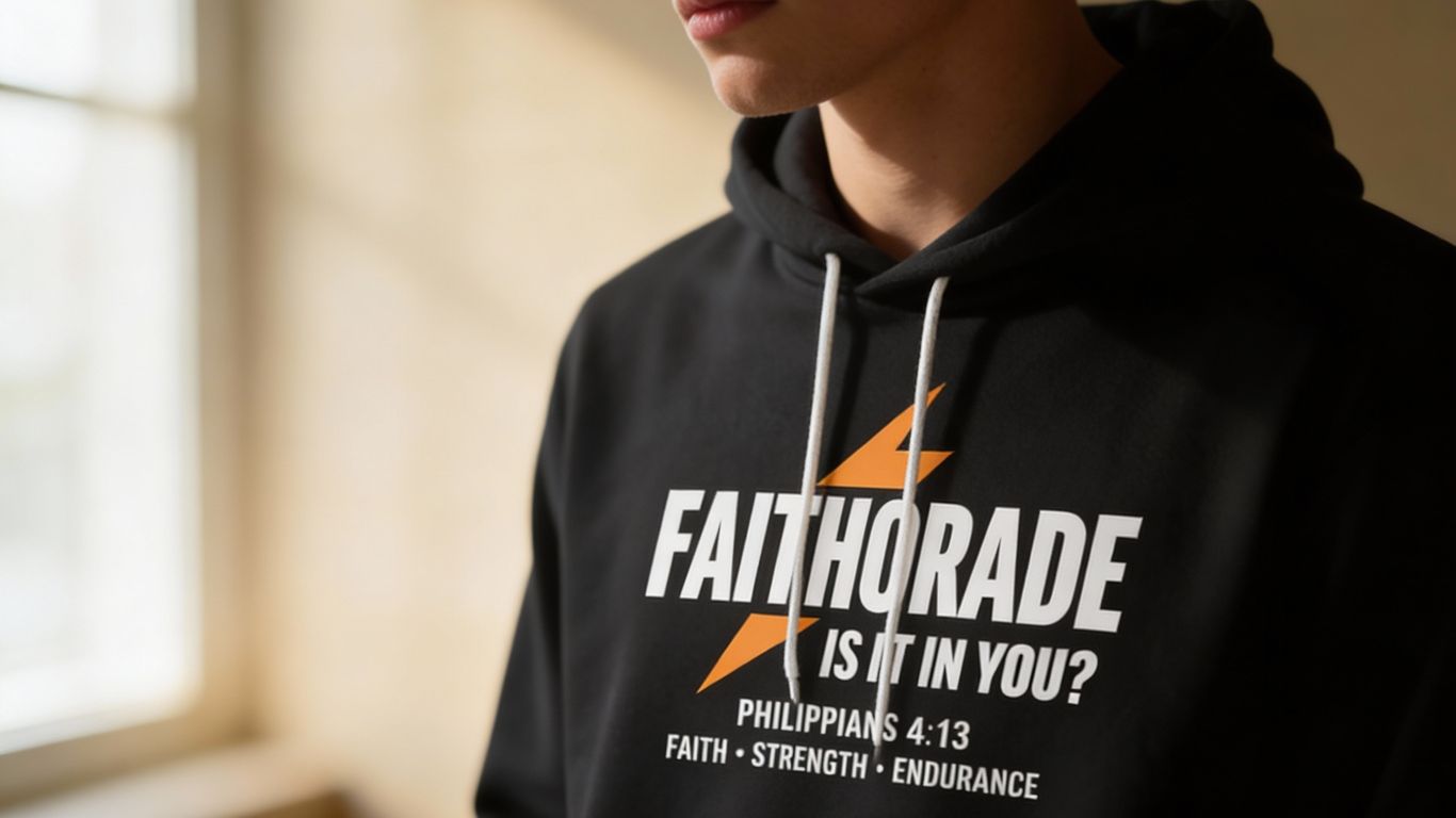 Black hoodie with text that says 