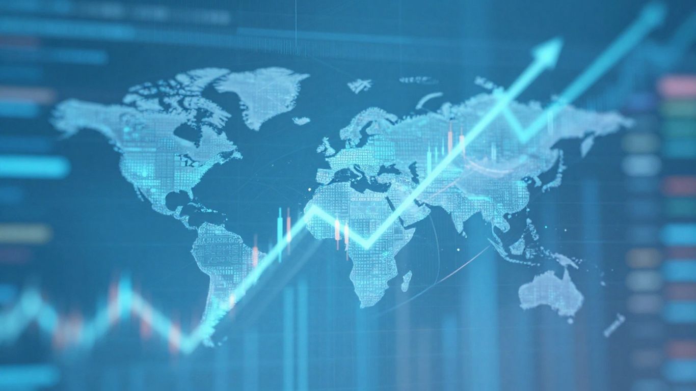 Financial markets imagery with growth and opportunity.