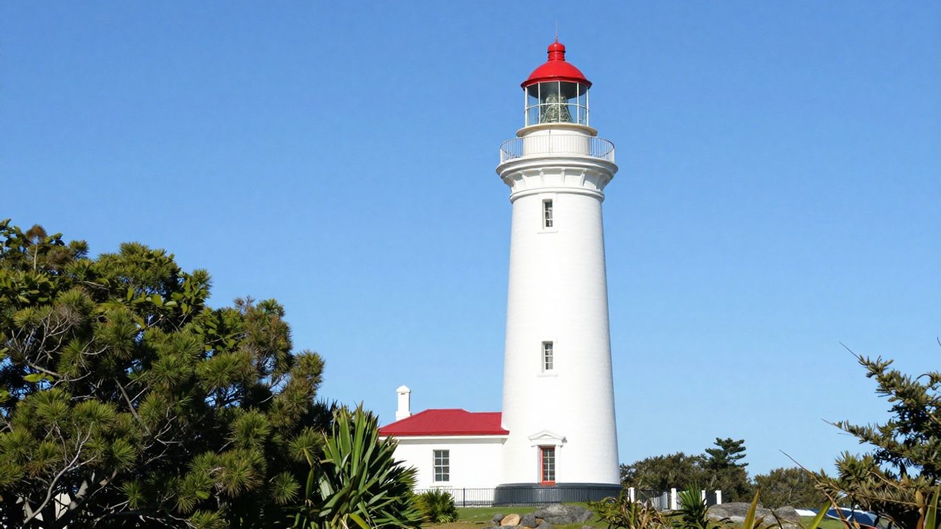 Point Stephens Lighthouse overlooking the ocean.