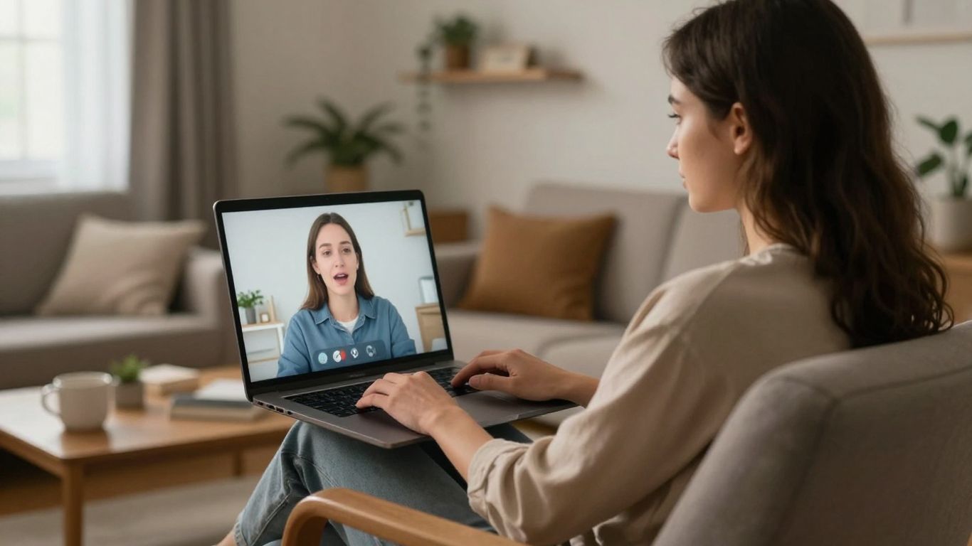Paciente realizando teleconsulta