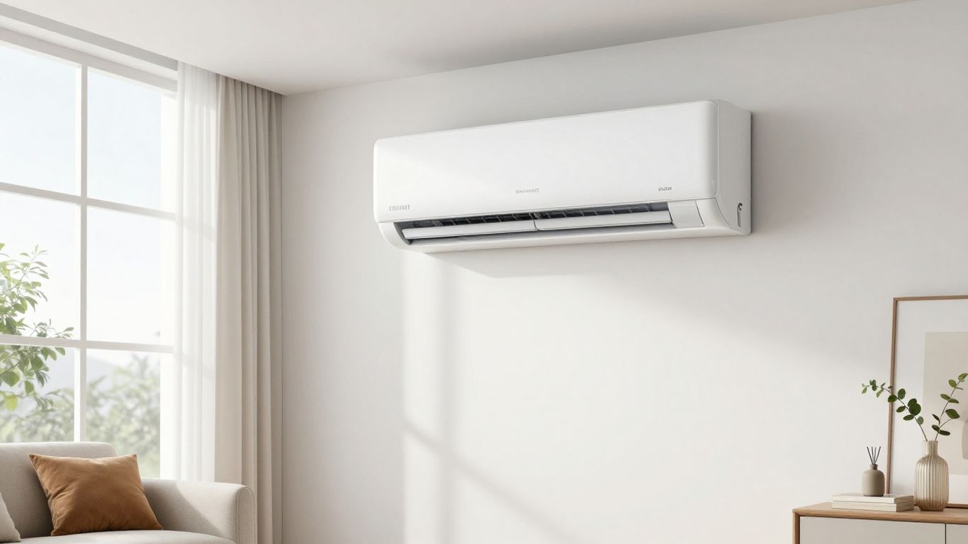 Modern home air conditioning installation