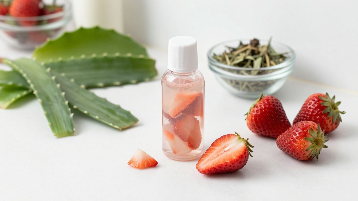 Close view of natural lubricant ingredients
